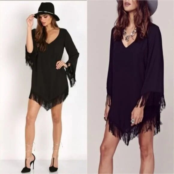 Like new! Show Me Your Mumu Rodeo Mini Dress in Black Size Small - Picture 2 of 11